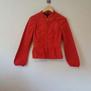 BCBG Maxazria Women''s Size Small S Cropped Rouge Jacket Burnt Orange CNQ4B714